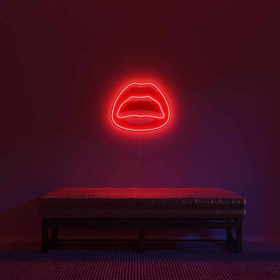 Tom Wesselmann red lips neon light